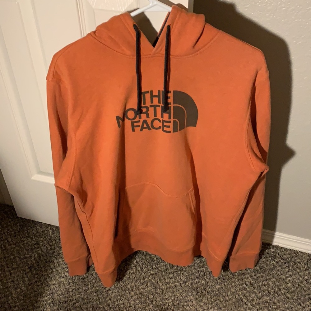 Men’s L salmon North Face hoodie